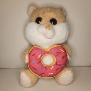 14”  Peek-a-Boo Toys Hilary the Hamster Bite Taken of Donut Stuffed Animal Plush